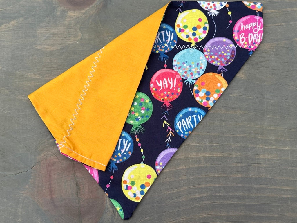 Birthday Balloons Over the Collar Bandana