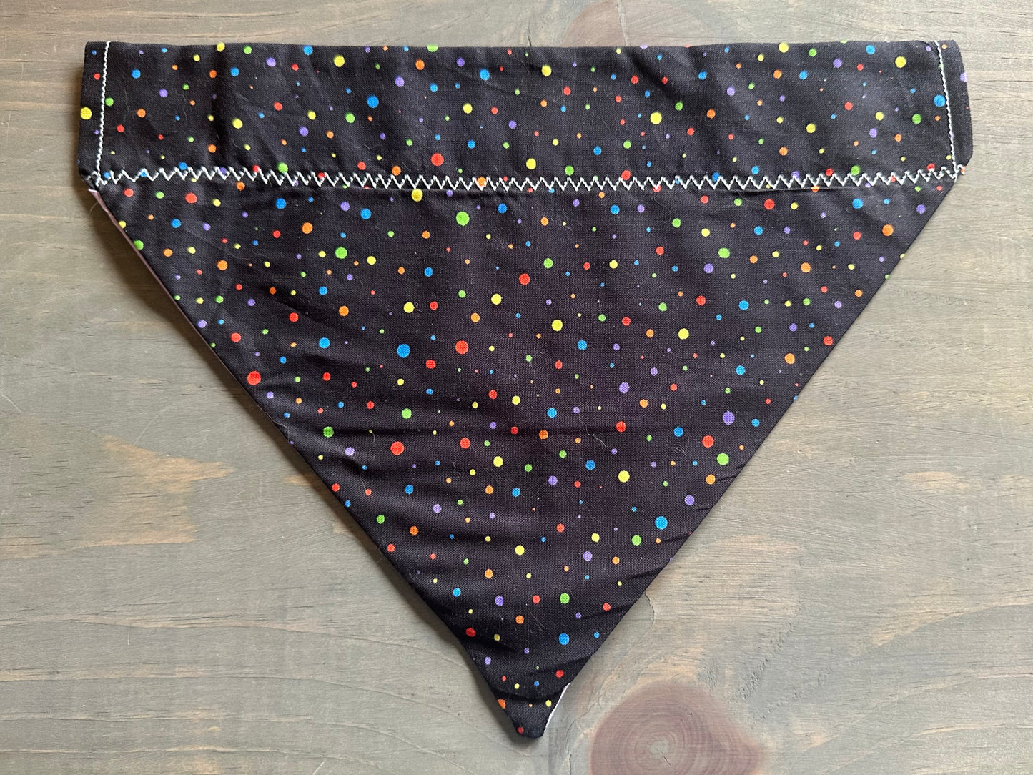 Rainbow Dots Over the Collar Bandana