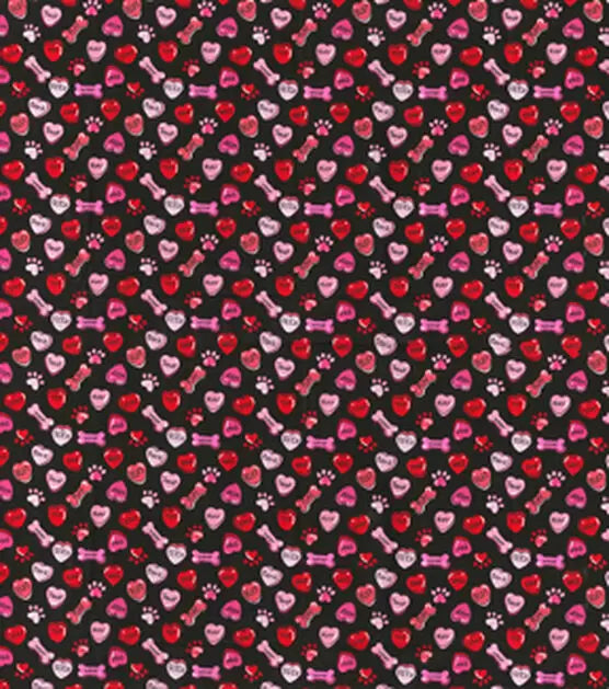 Canine Conversation Candy Hearts Over the Collar Bandana