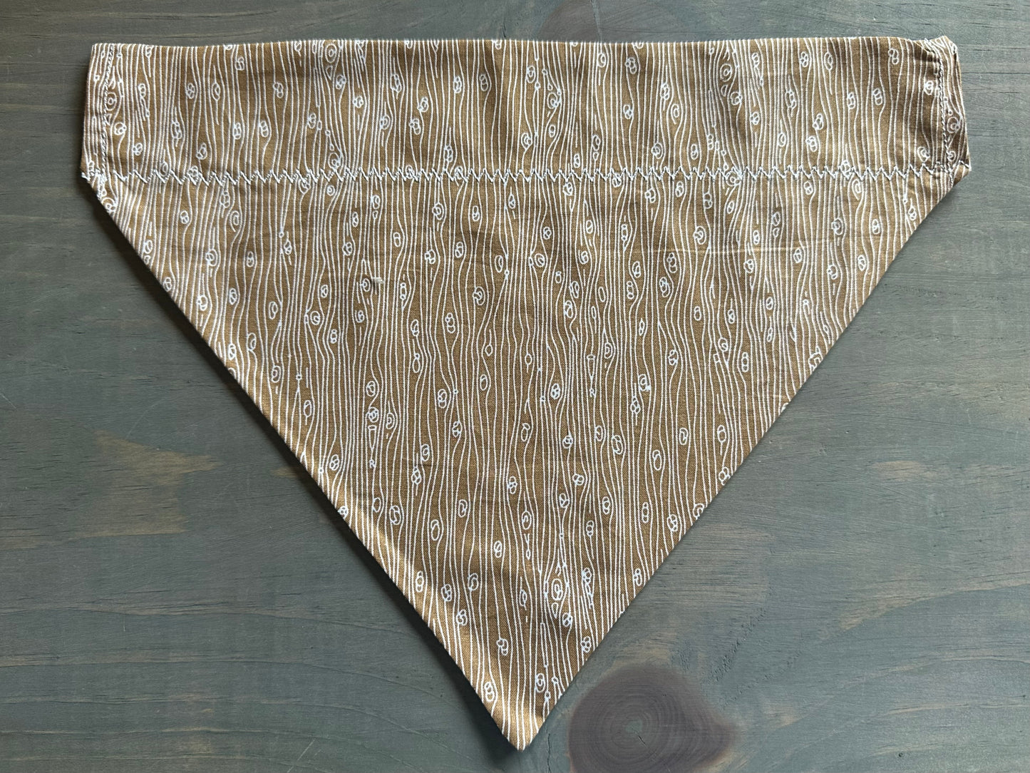 Woodgrain Blues Over the Collar Bandana