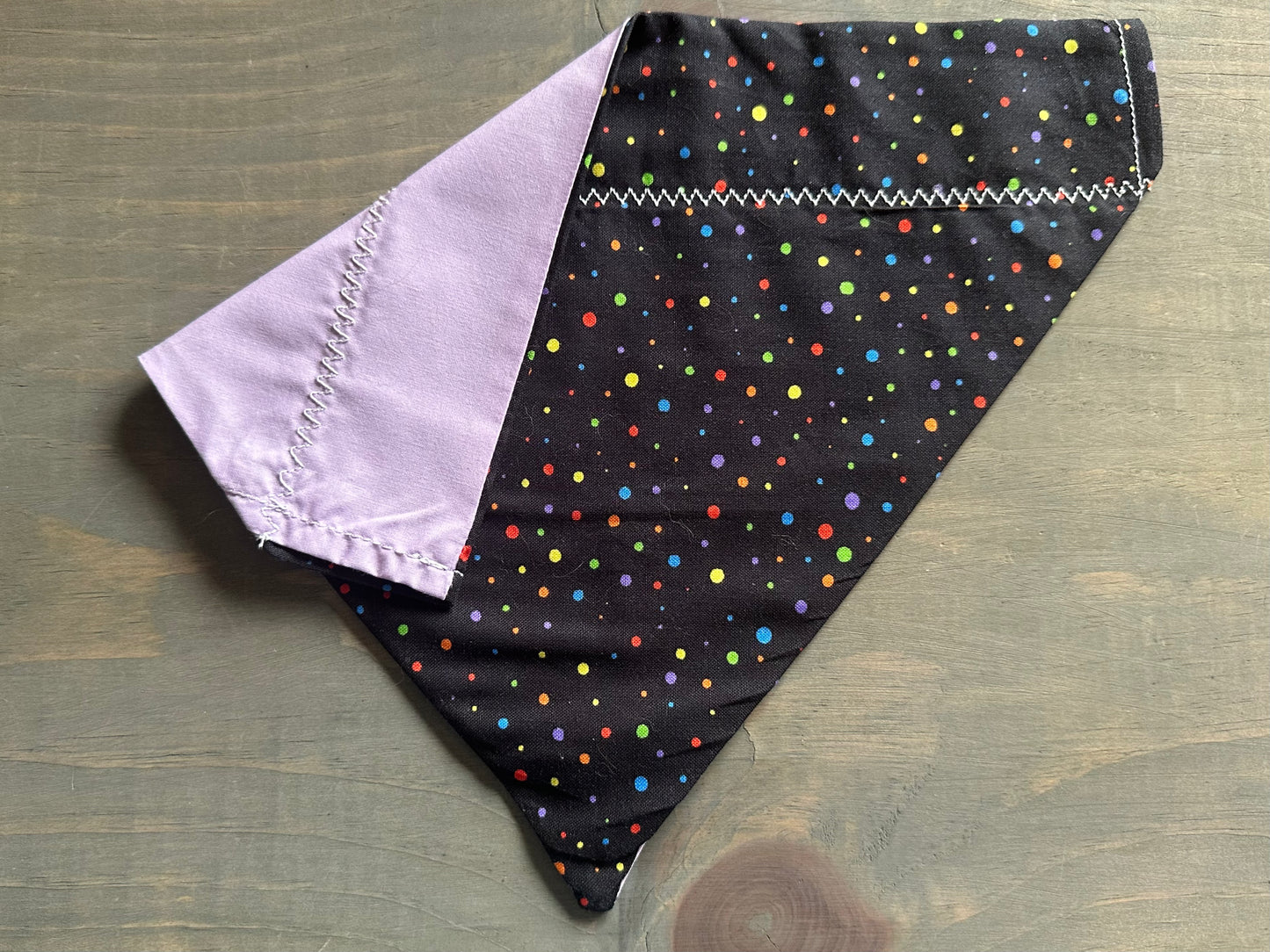 Rainbow Dots Over the Collar Bandana