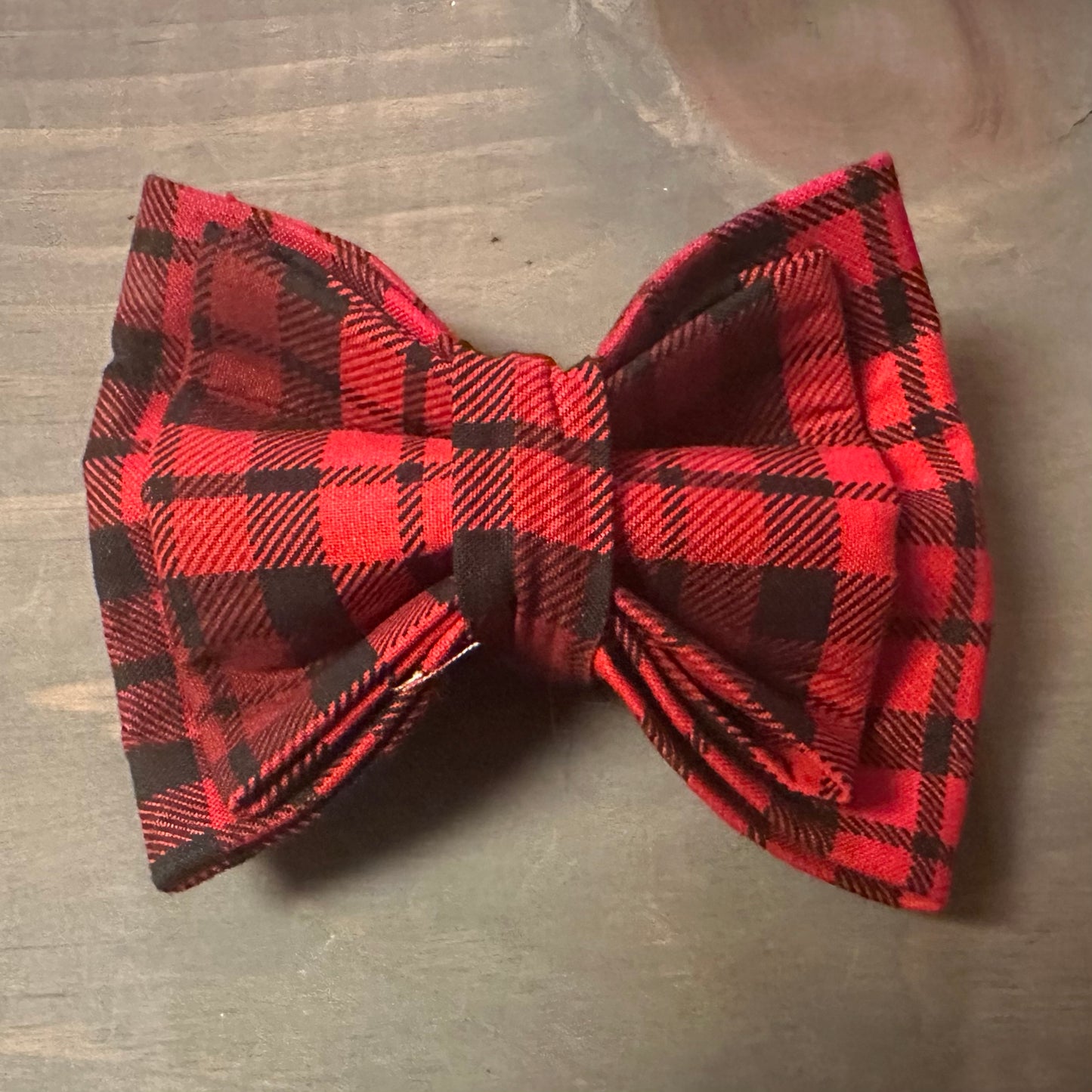 Classic Red Plaid Bow Tie