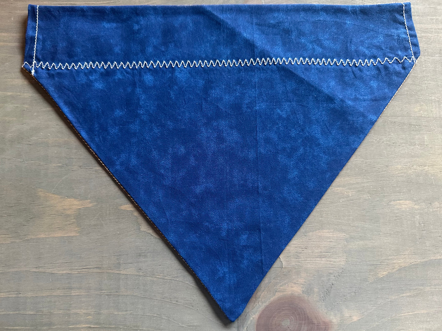 Woodgrain Blues Over the Collar Bandana
