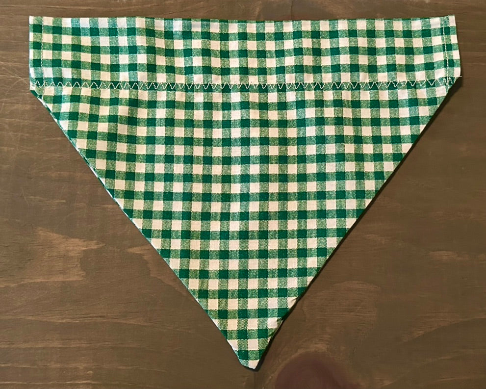 St. Patrick's Plaid Over the Collar Bandana