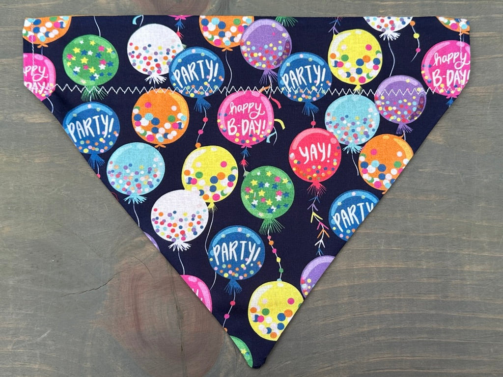 Birthday Balloons Over the Collar Bandana