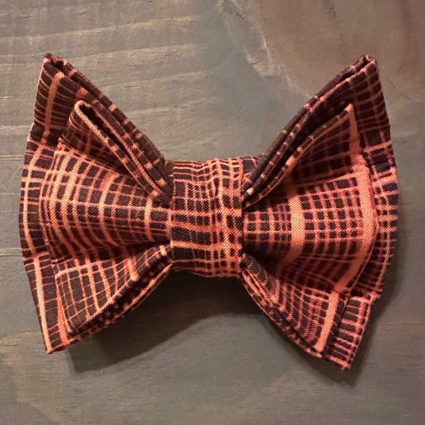 Brown Crosshatch Bow Tie