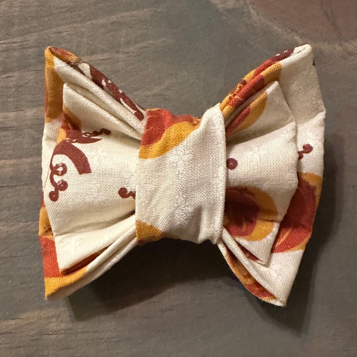 Pumpkins on Cream Bow Tie