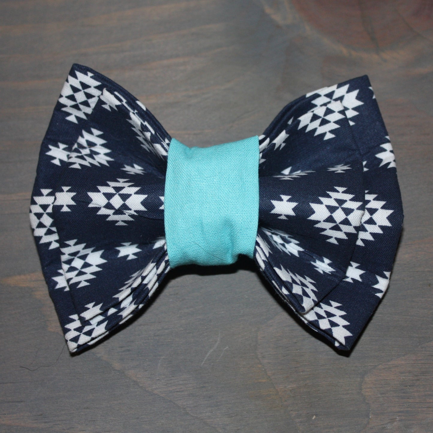 Aztec and Aqua Bow Tie