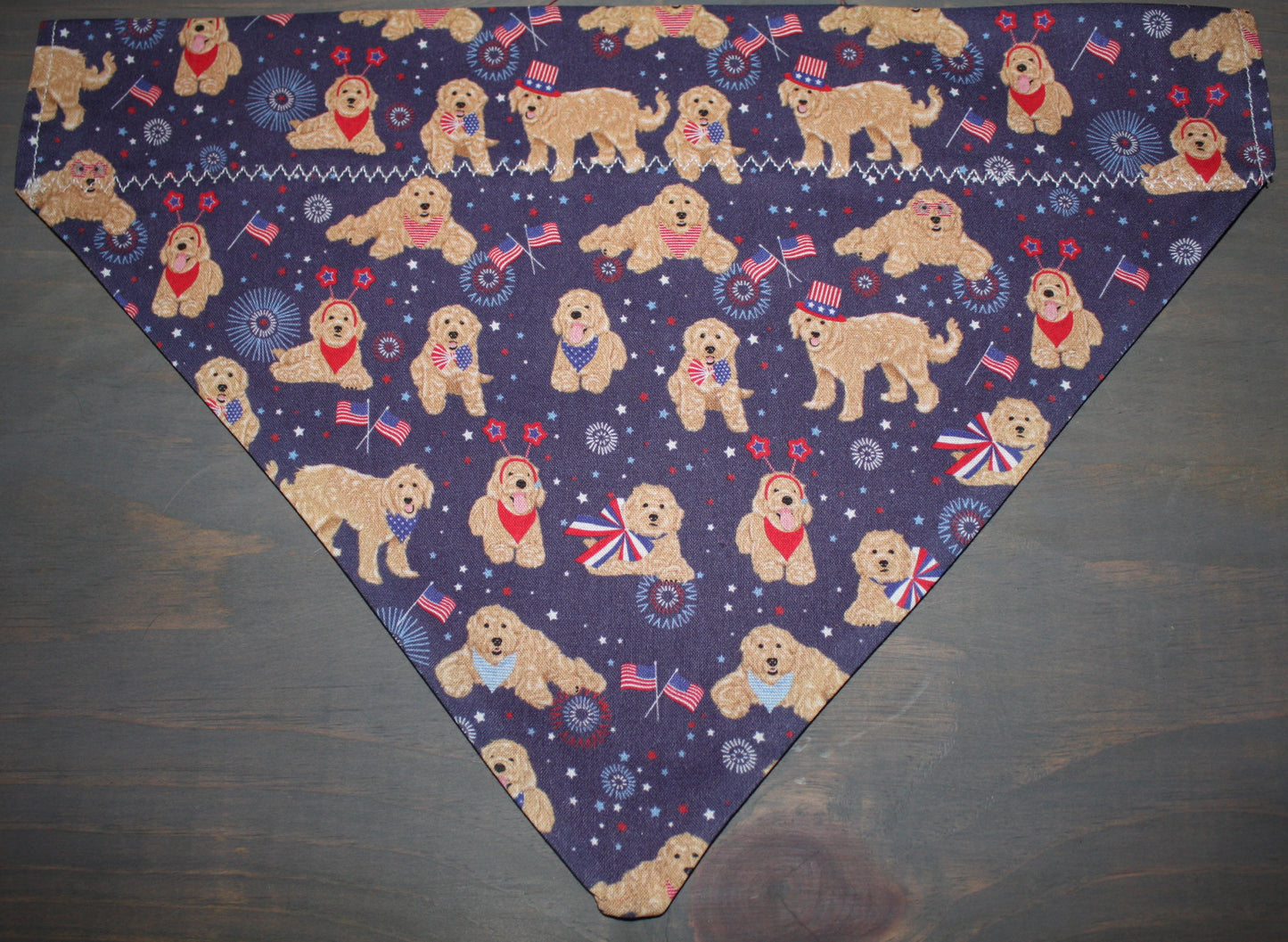 American Goldendoodle Over the Collar Bandana
