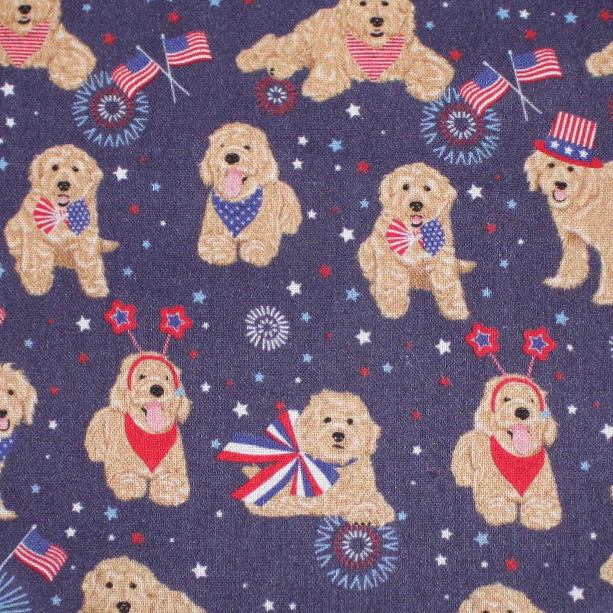 American Goldendoodle Over the Collar Bandana