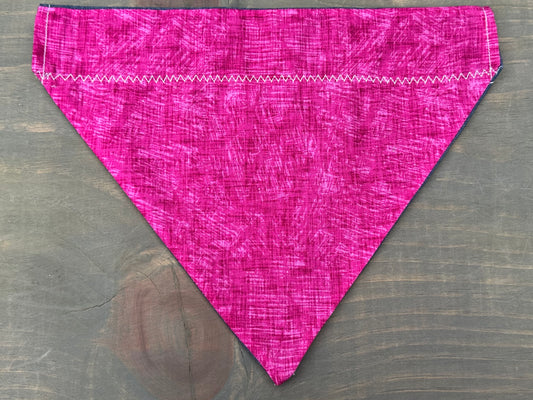 Magenta Magic with Denim Over the Collar Bandana