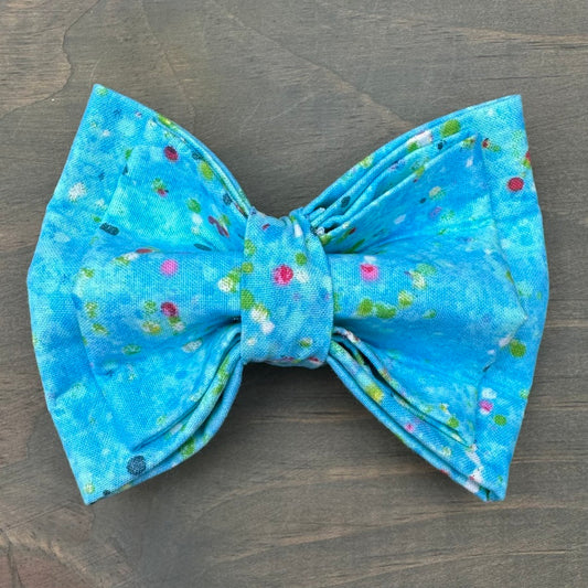 Sky Blue Confetti Bow Tie