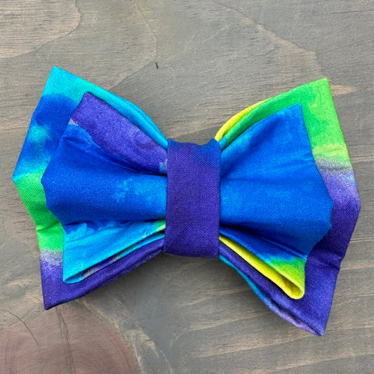 Neon Oil Slick Bow Tie