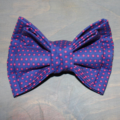 Magenta Dotted Bow Tie