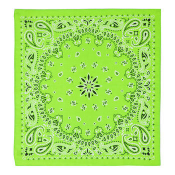 Neon Green Paisley Bow Tie