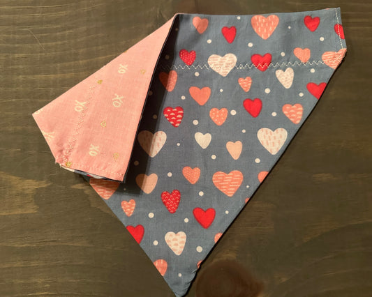 Hugs, Kisses and Country Hearts Over the Collar Bandana