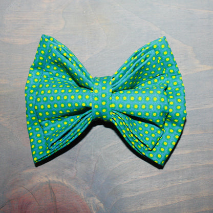 Green Dotted Bow Tie