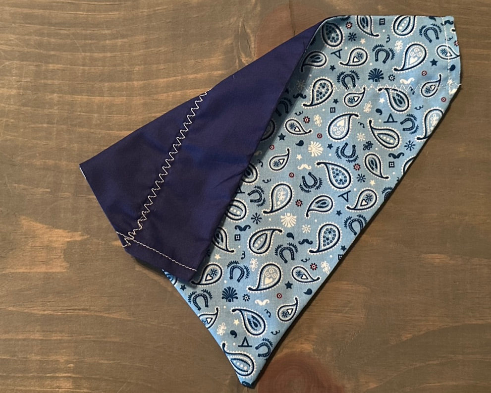 Buckaroo Blue Over the Collar Bandana