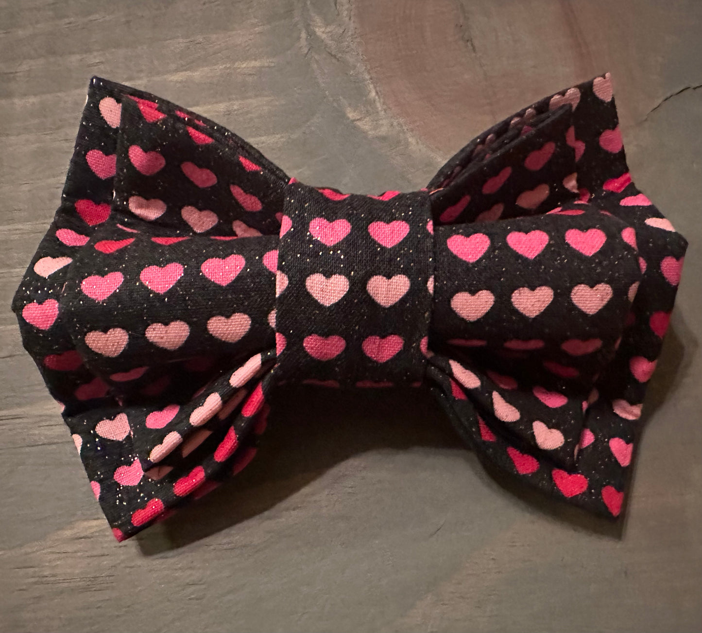 Sparkle Hearts Bow Tie