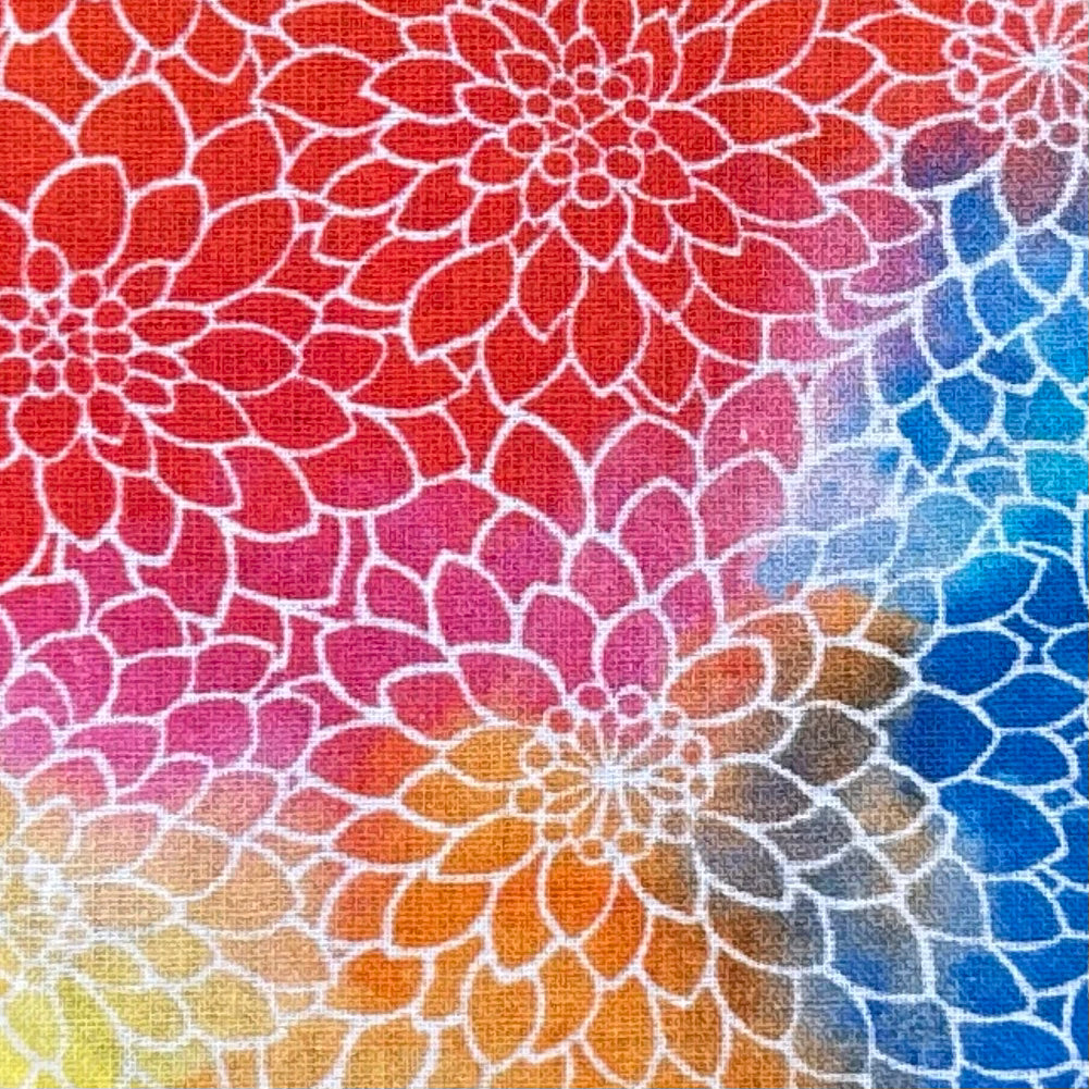 Mosaic Petals Over the Collar Bandana