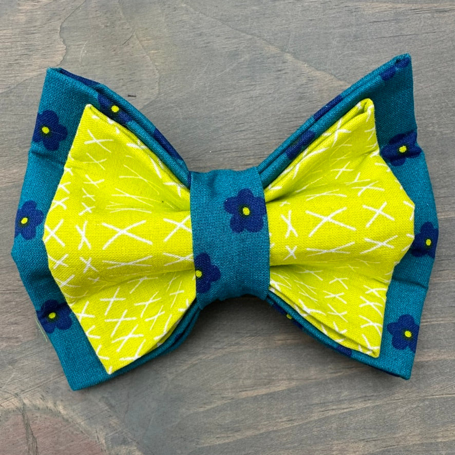 Fluorescent Flowers Bow Tie