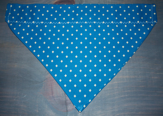 Diamonds on Blue Over the Collar Bandana