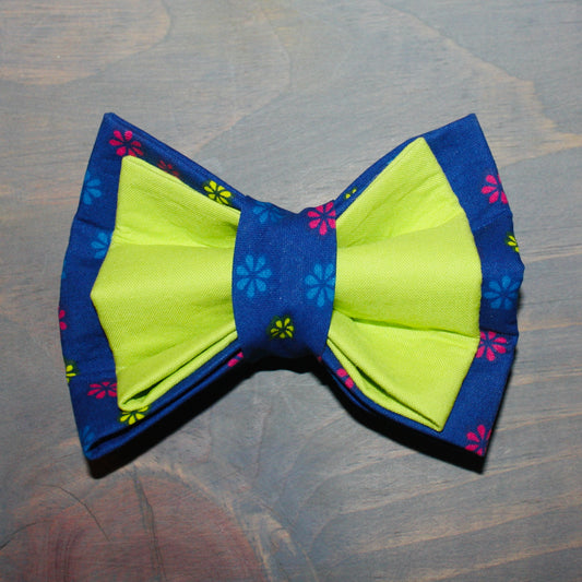 Neon Flowers Bow Tie