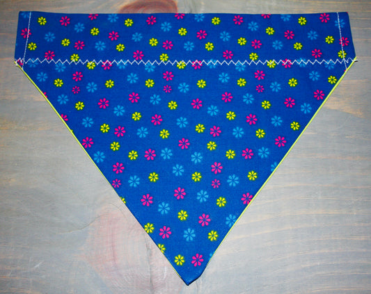 Neon Flowers Over the Collar Bandana