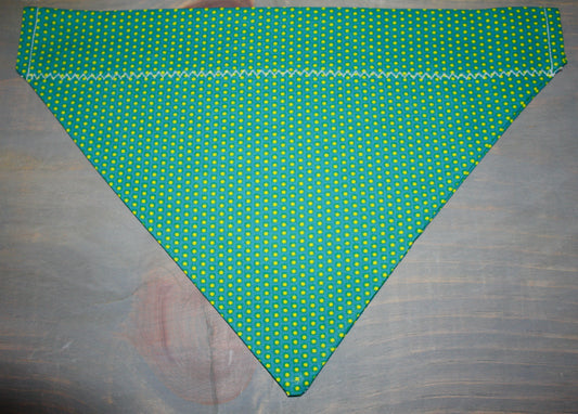 Green Dotted Over the Collar Bandana