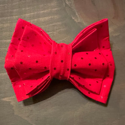 Red Sparkle Dots Bow Tie