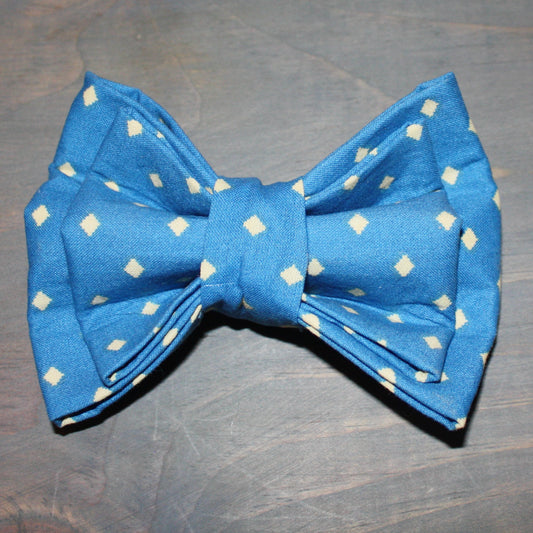 Diamonds on Blue Bow Tie