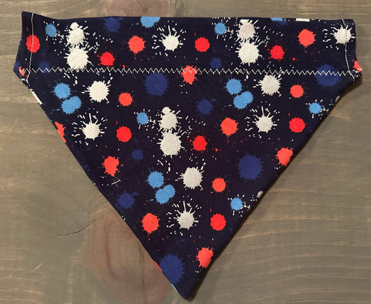 Patriotic Splatter Over the Collar Bandana