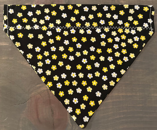 Golden Blooms Over the Collar Bandana