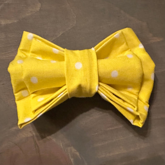 Itty Bitty, Teeny Weeny, Yellow Polkadot Bow Tie