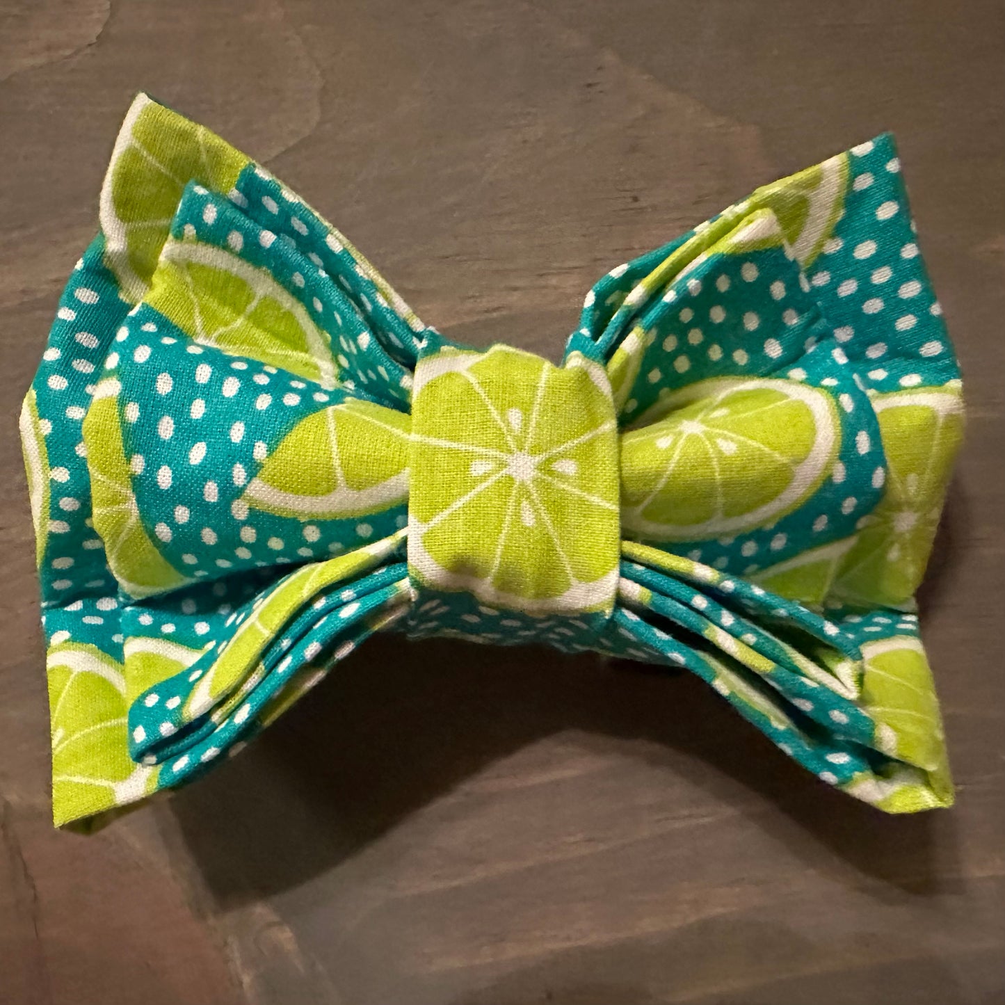 Teal Summertime Lime Bow Tie