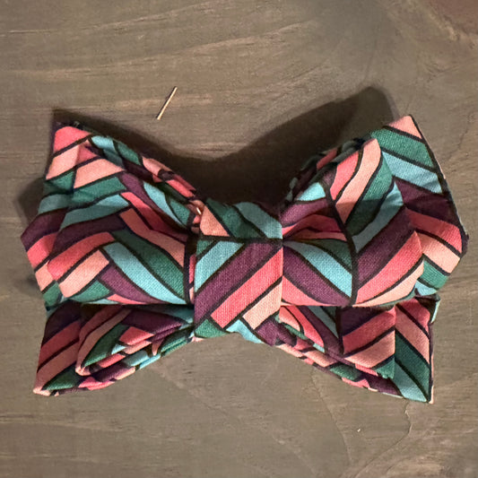 Multi Stained Glass Bow Tie