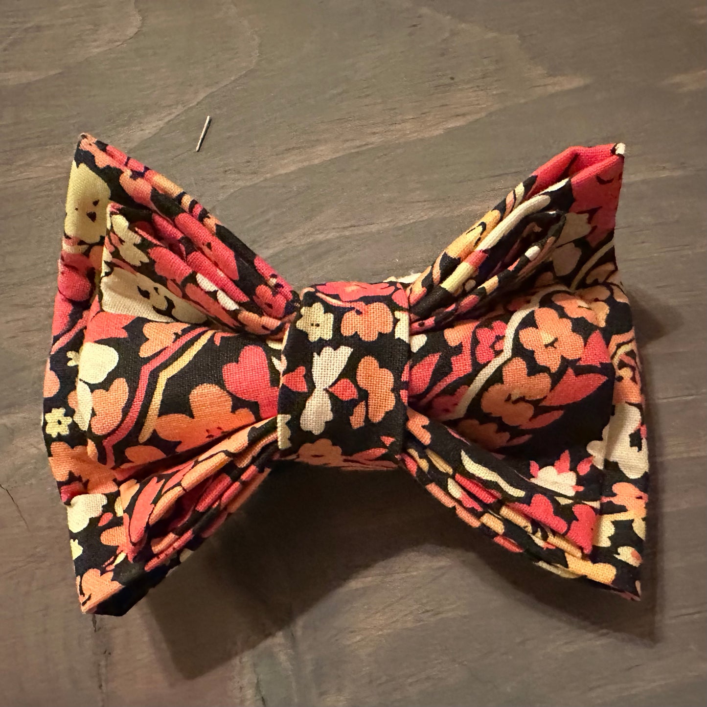 Tangerine Floral Paisley Bow Tie