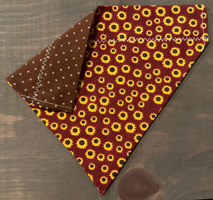 Fall Sunflowers Over the Collar Bandana