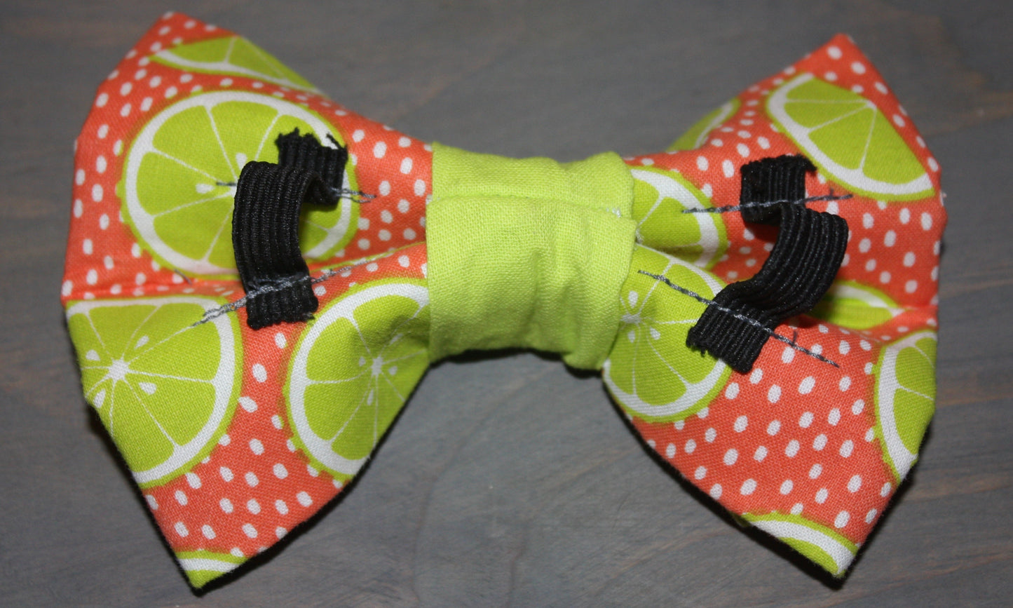 Teal Summertime Lime Bow Tie