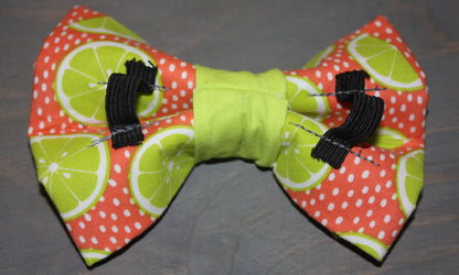 Teal Summertime Lime Bow Tie