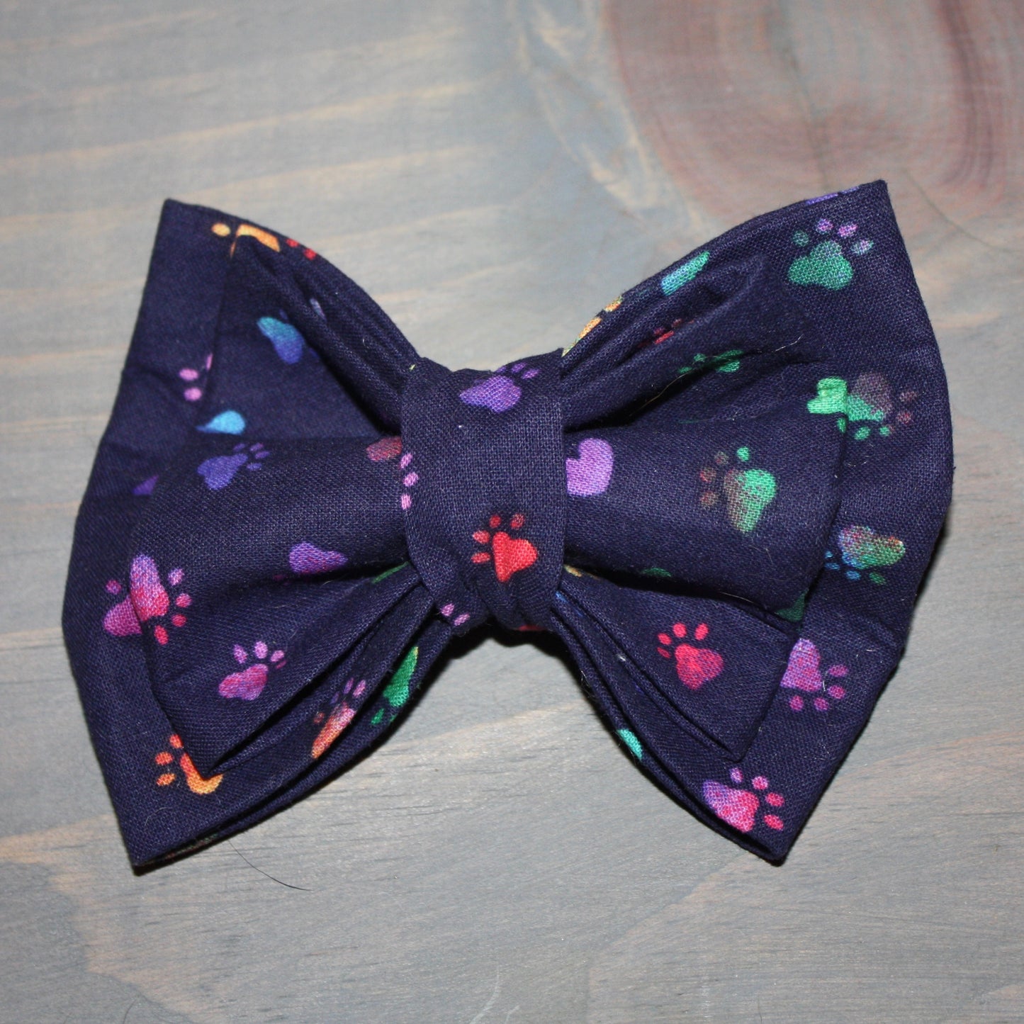 Tie-Dye Hearts and Paws Bow Tie