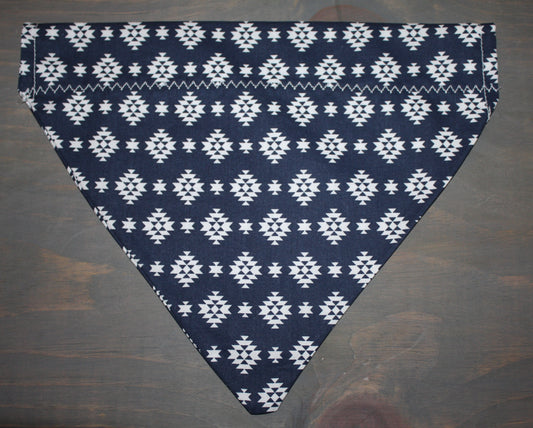 Navy Aztec Over the Collar Bandana