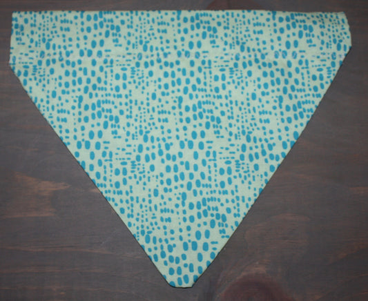 Funky Blue Dots Over the Collar Bandana