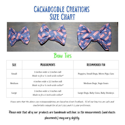 Black and Bluebonnets Bow Tie