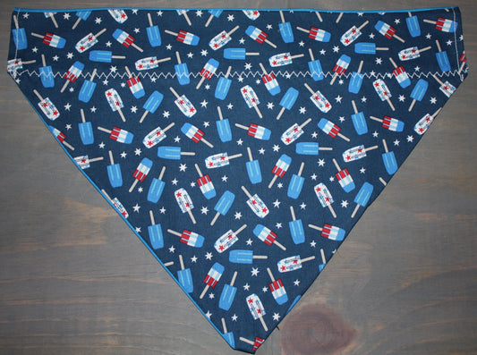 Patriotic Popsicles Over the Collar Bandana