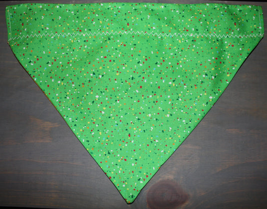 Vibrant Green Confetti Over the Collar Bandana