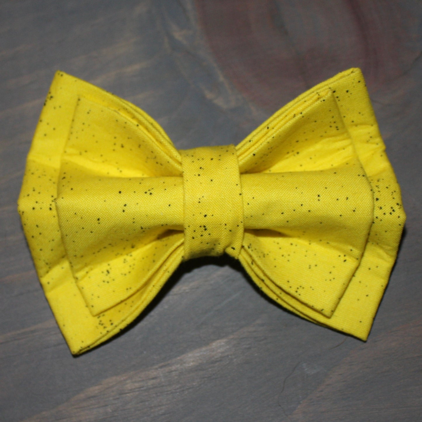 Speckled Yellow Bow Tie