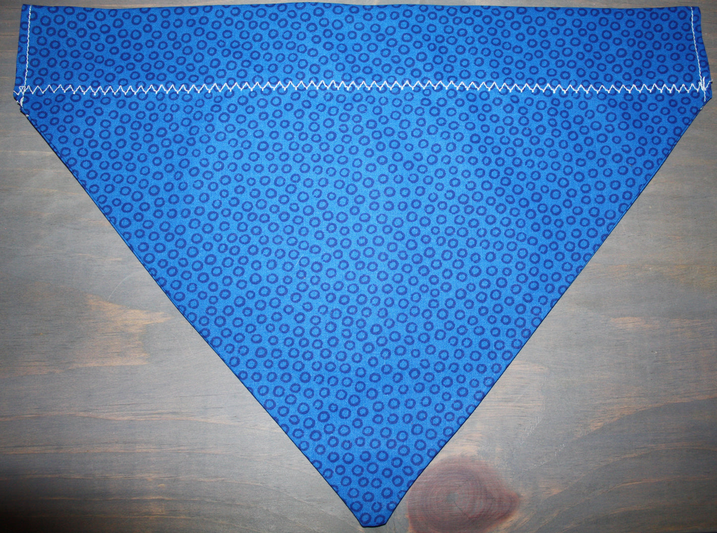 Circles on Blue Over the Collar Bandana