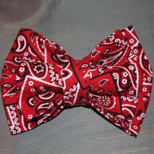 Classic Red Bandana Bow Tie