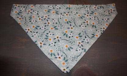 Blooms on Sage Over the Collar Bandana